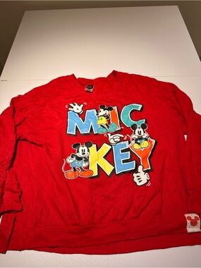 Disney Red Mickey Graphic Kids Sweatshirt